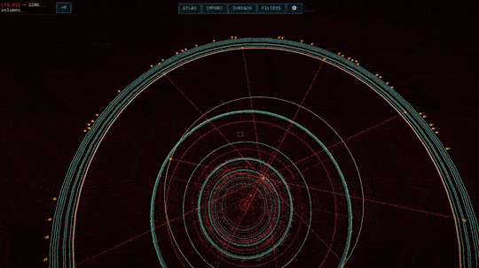 Animated flythrough of GPT-2 Small inside the Godot prototype